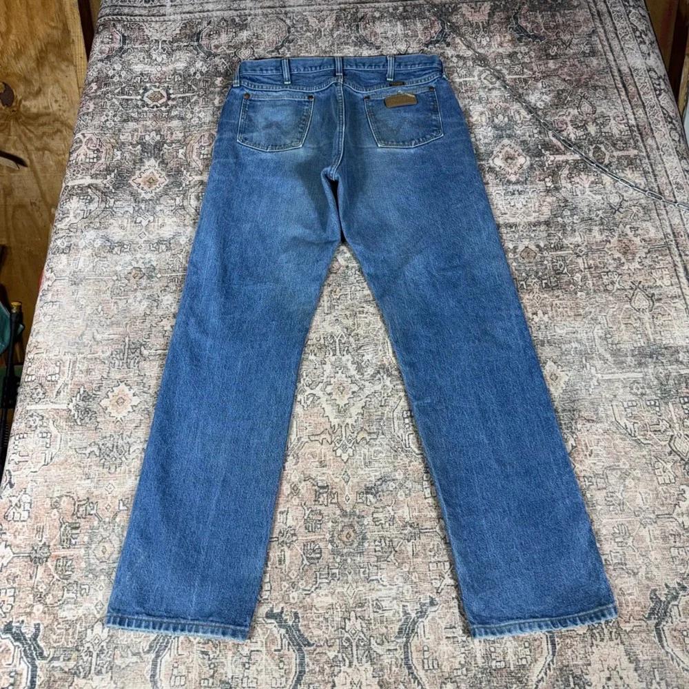 Wrangler 13MWZ Cowboy Cut Blue Jeans Mens 36x34 Vintage Made in USA Denim Pants